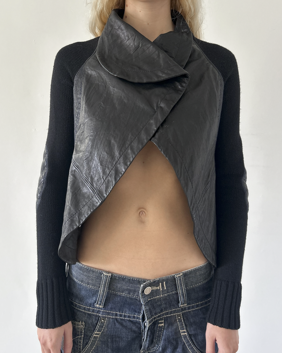 Yigal Azrouel Draped Leather Jacket