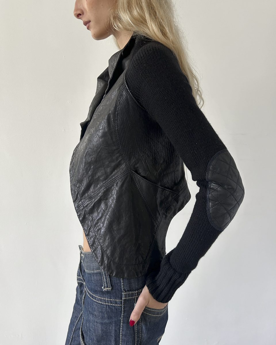 Yigal Azrouel Draped Leather Jacket