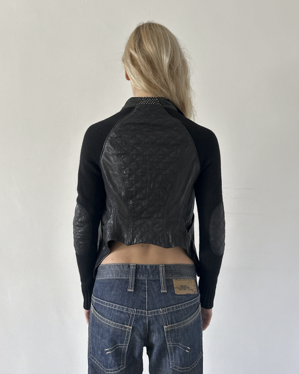 Yigal Azrouel Draped Leather Jacket