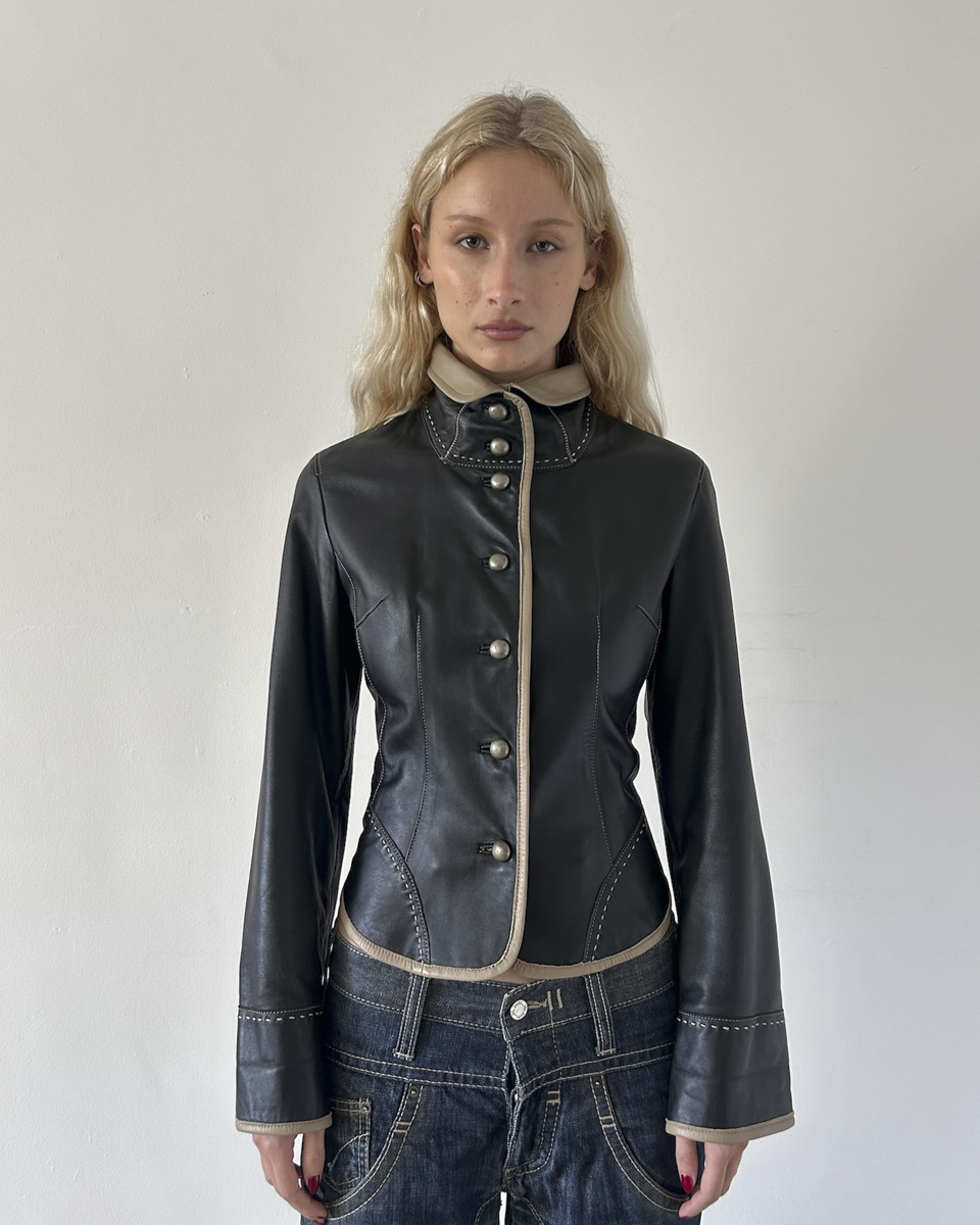 Balmain Paris Napoleon Leather Jacket