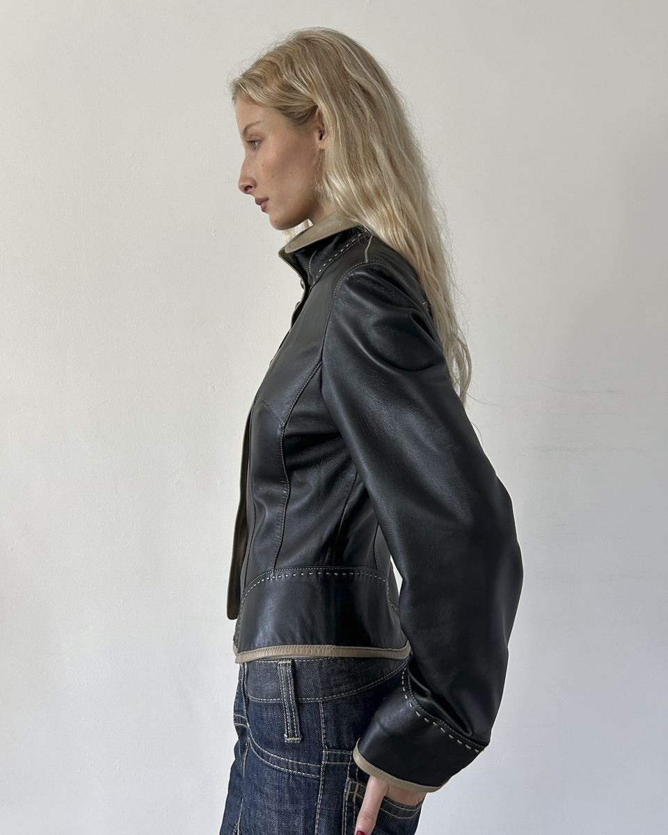 Balmain Paris Napoleon Leather Jacket