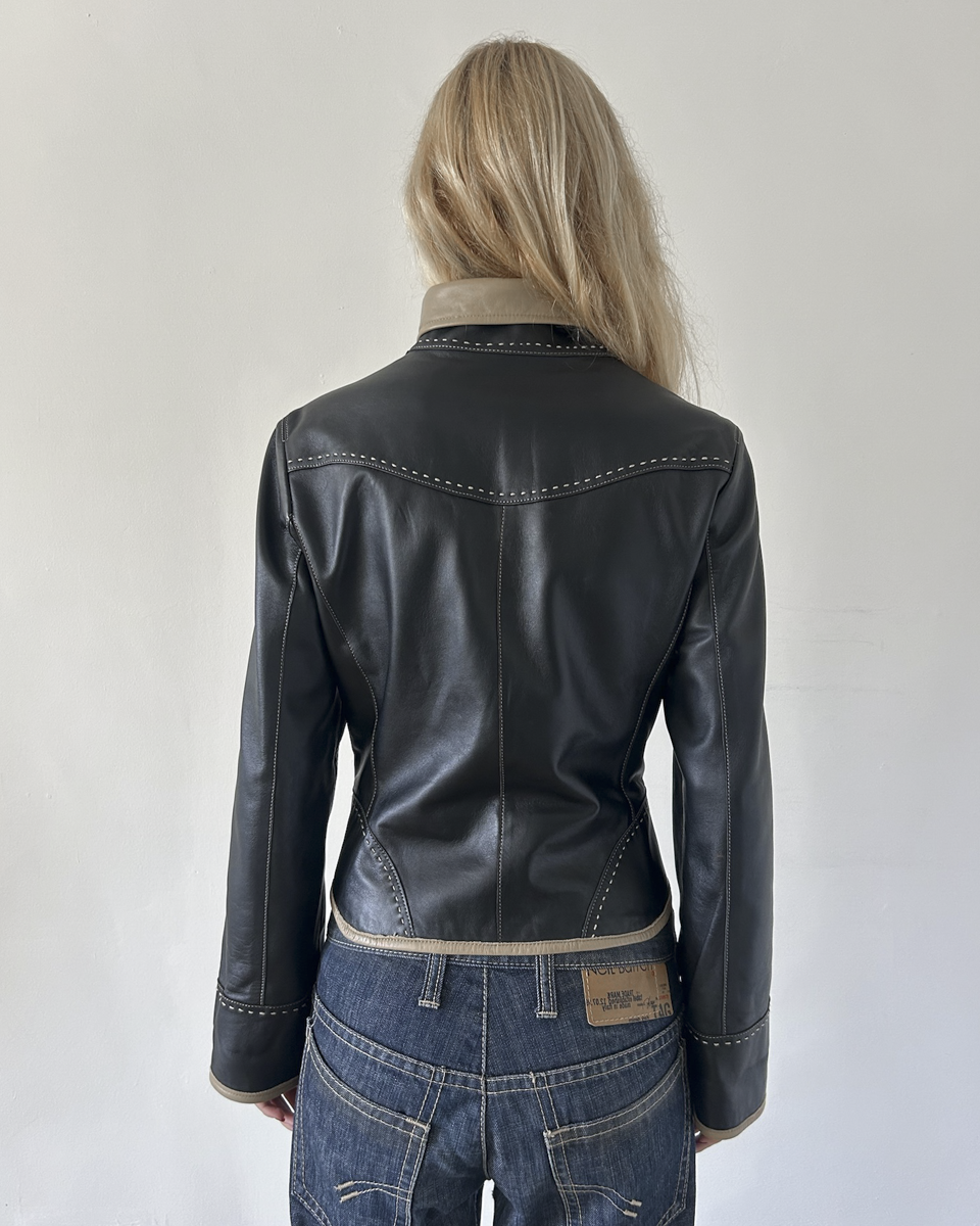 Balmain Paris Napoleon Leather Jacket