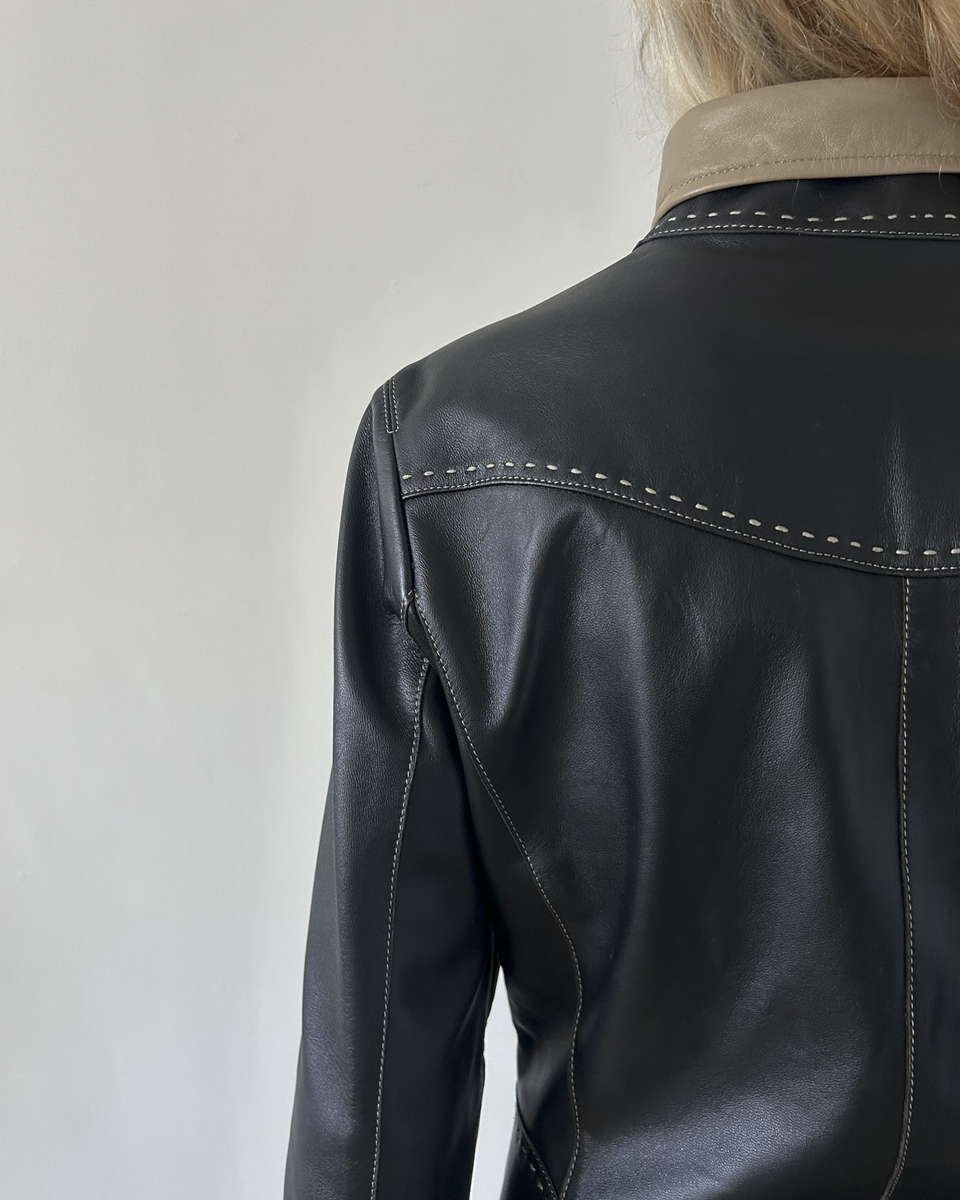 Balmain Paris Napoleon Leather Jacket