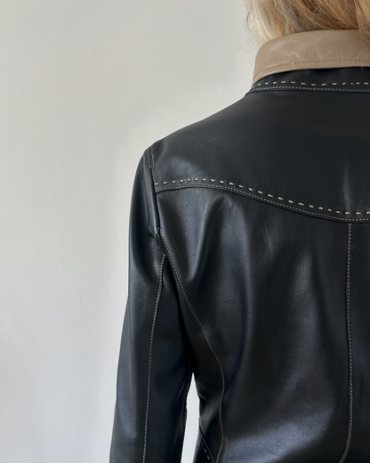 Balmain Paris Napoleon Leather Jacket