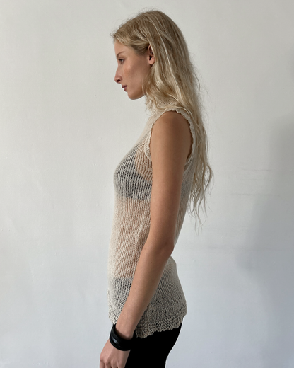 Tornado Mart High Neck Sleeveless Knit