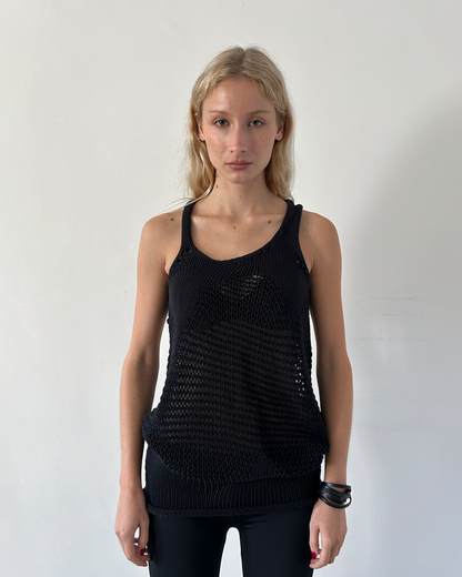 Marithe Francois Girbaud Mesh Knit Top