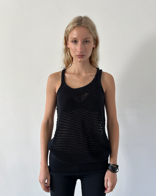 Marithe Francois Girbaud Mesh Knit Top