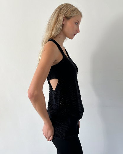 Marithe Francois Girbaud Mesh Knit Top