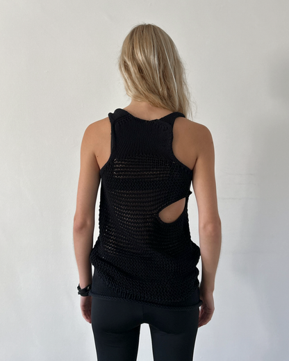 Marithe Francois Girbaud Mesh Knit Top