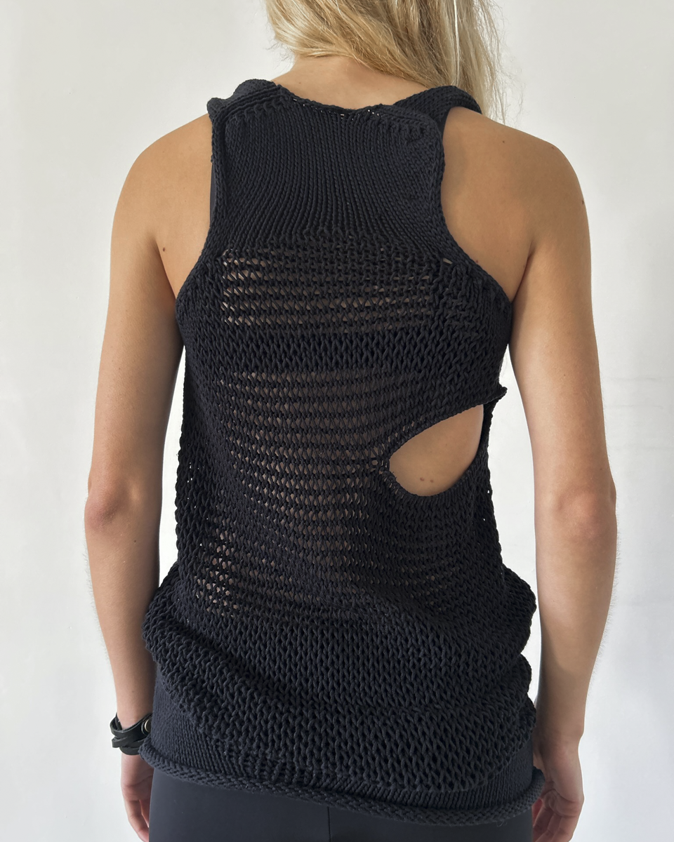 Marithe Francois Girbaud Mesh Knit Top