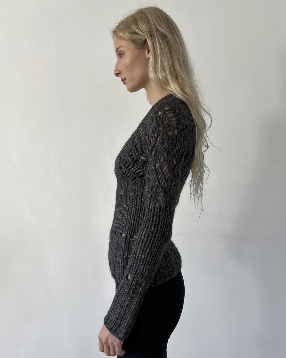 Alessandro Dell'Acqua Wool Open-Work Knit Sweater
