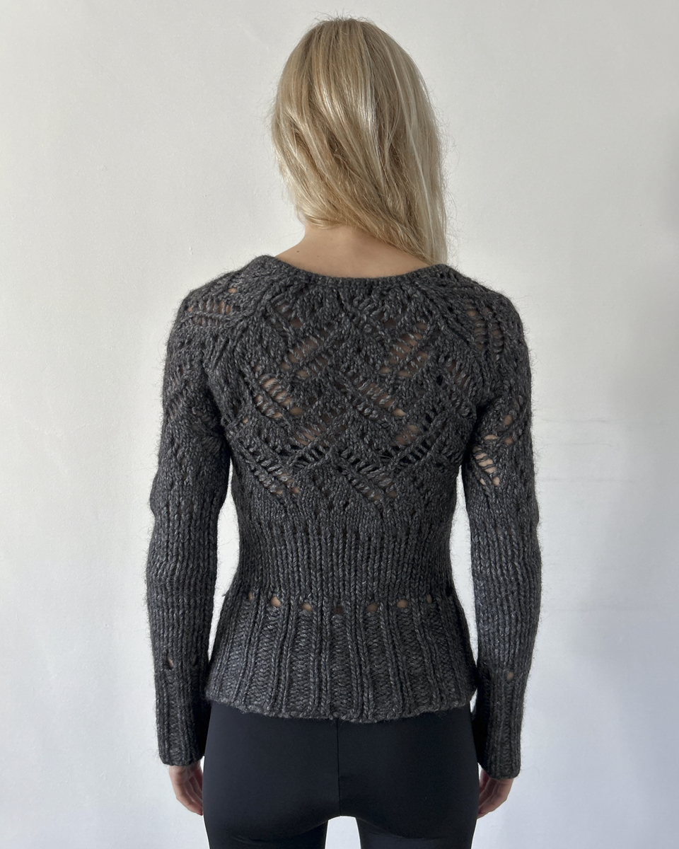 Alessandro Dell'Acqua Wool Open-Work Knit Sweater