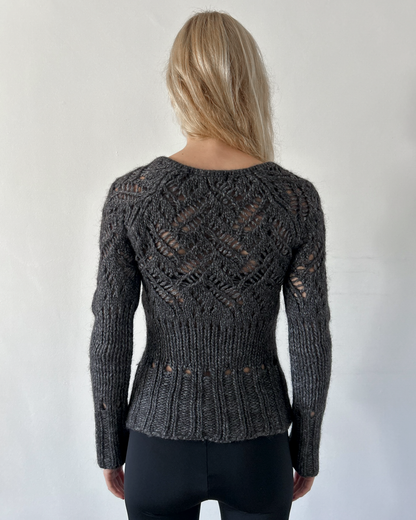 Alessandro Dell'Acqua Wool Open-Work Knit Sweater