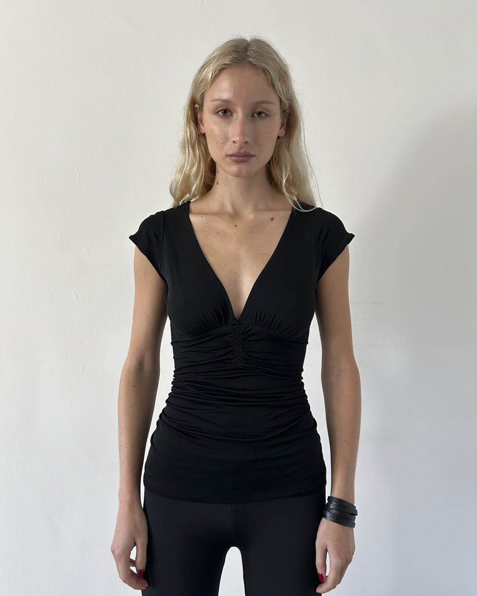 Gucci by Tom Ford  V-Neck Rouged Top