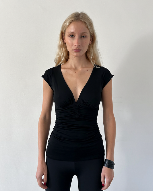 Gucci by Tom Ford  V-Neck Rouged Top