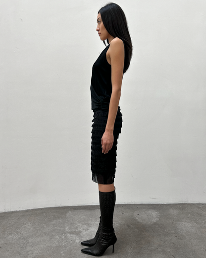 Balenciaga by Nicolas Ghesquière Fringe Silk Skirt