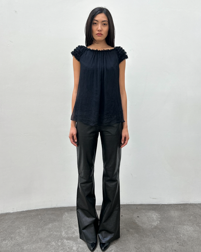 Gucci by Tom Ford FW2001 Silk Ruffle Top