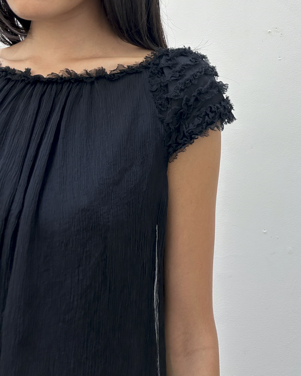 Gucci by Tom Ford FW2001 Silk Ruffle Top