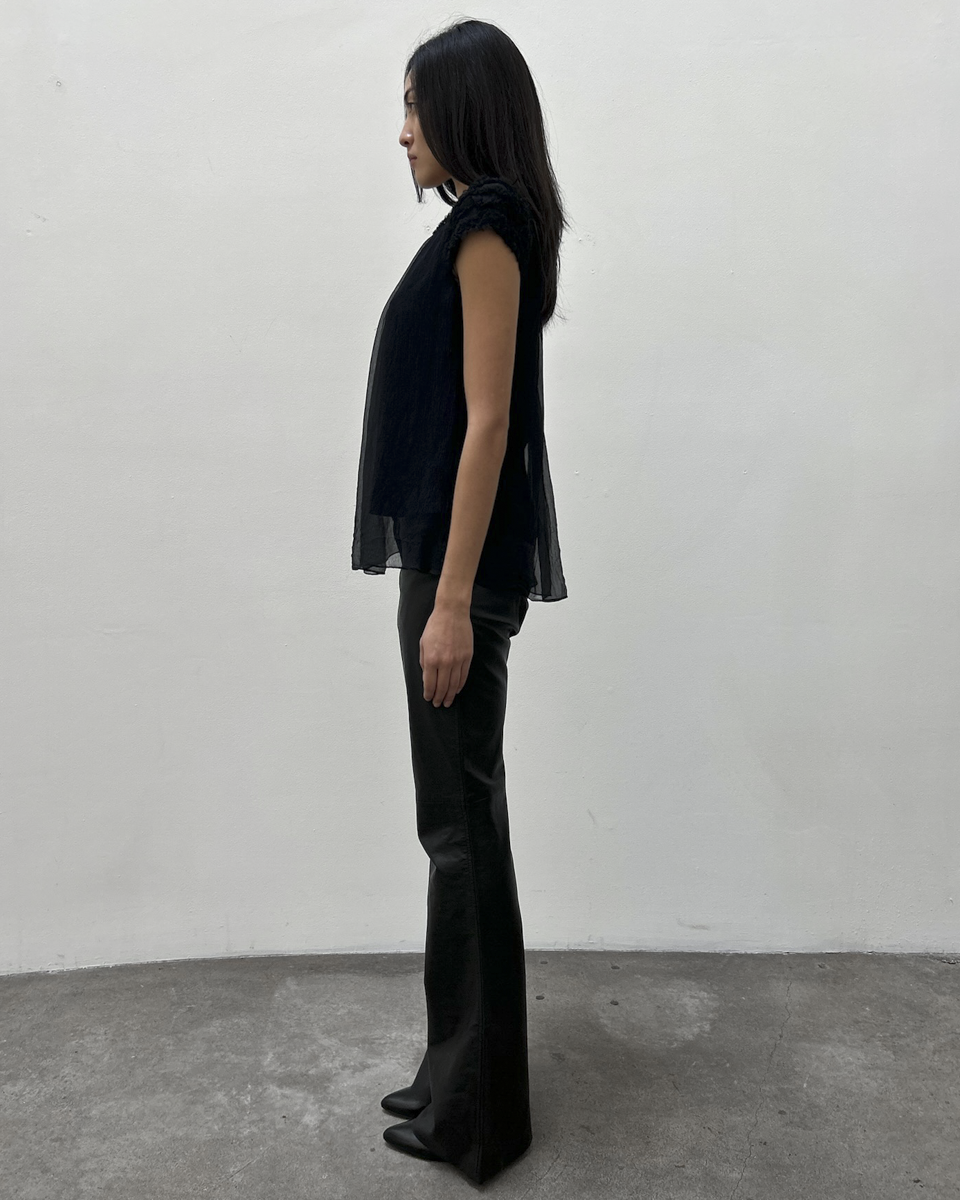 Gucci by Tom Ford FW2001 Silk Ruffle Top