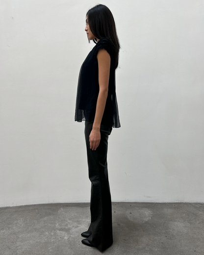 Gucci by Tom Ford FW2001 Silk Ruffle Top