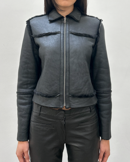 Mouton Shearling Leather Jacket
