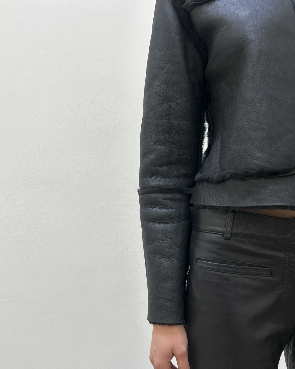 Mouton Shearling Leather Jacket