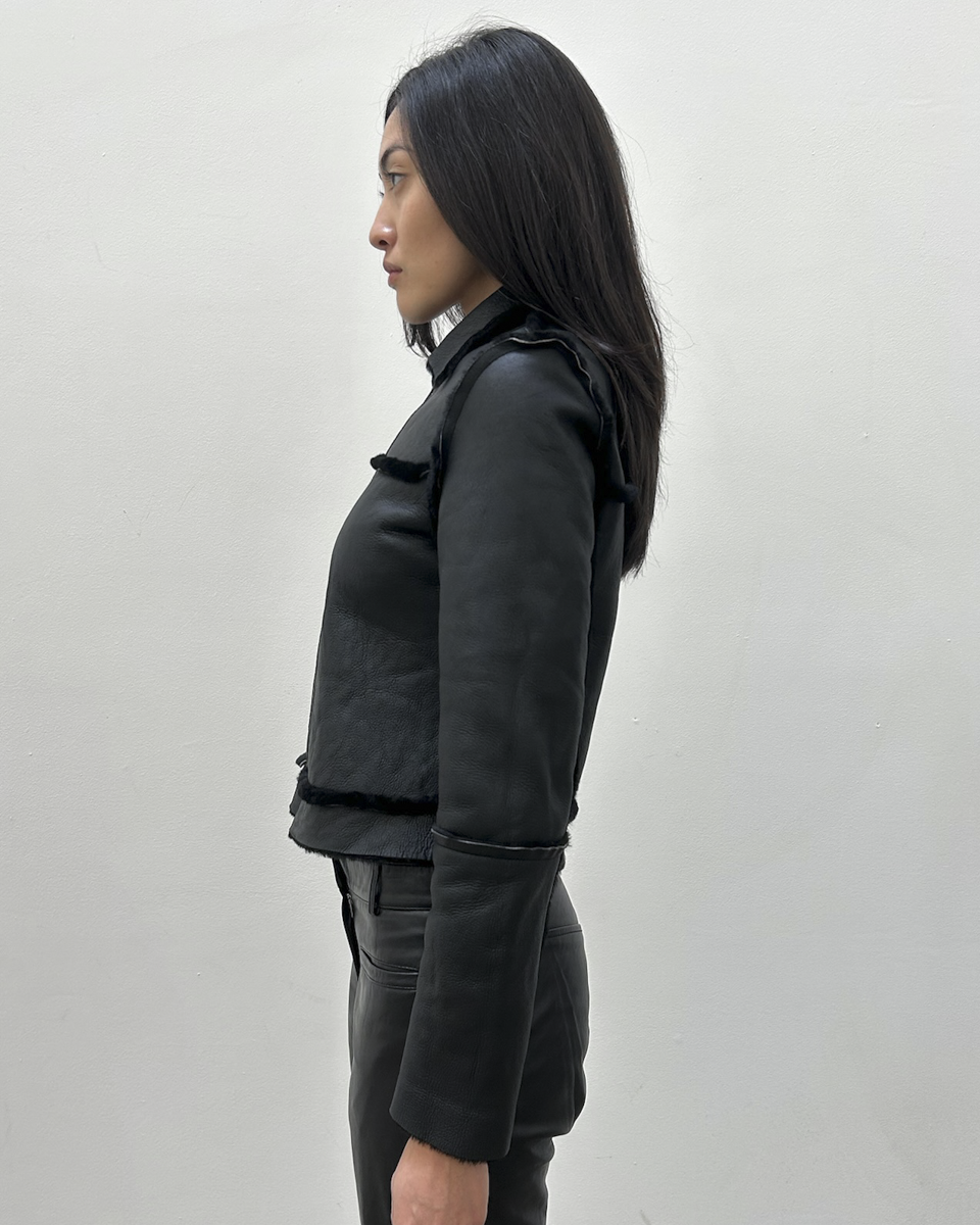 Mouton Shearling Leather Jacket