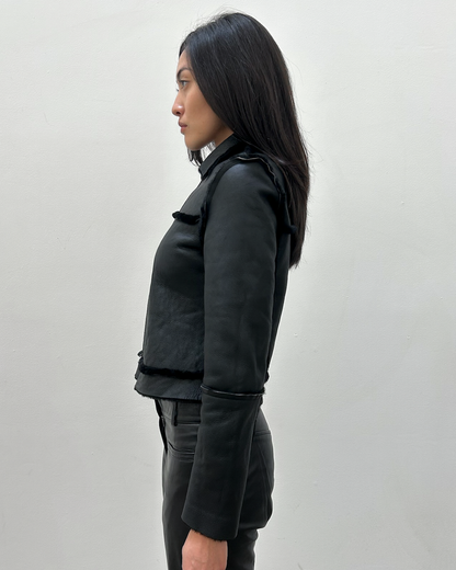 Mouton Shearling Leather Jacket
