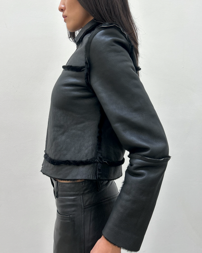 Mouton Shearling Leather Jacket
