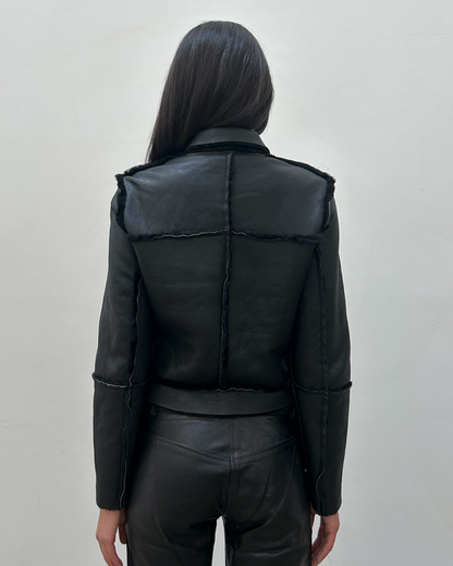 Mouton Shearling Leather Jacket