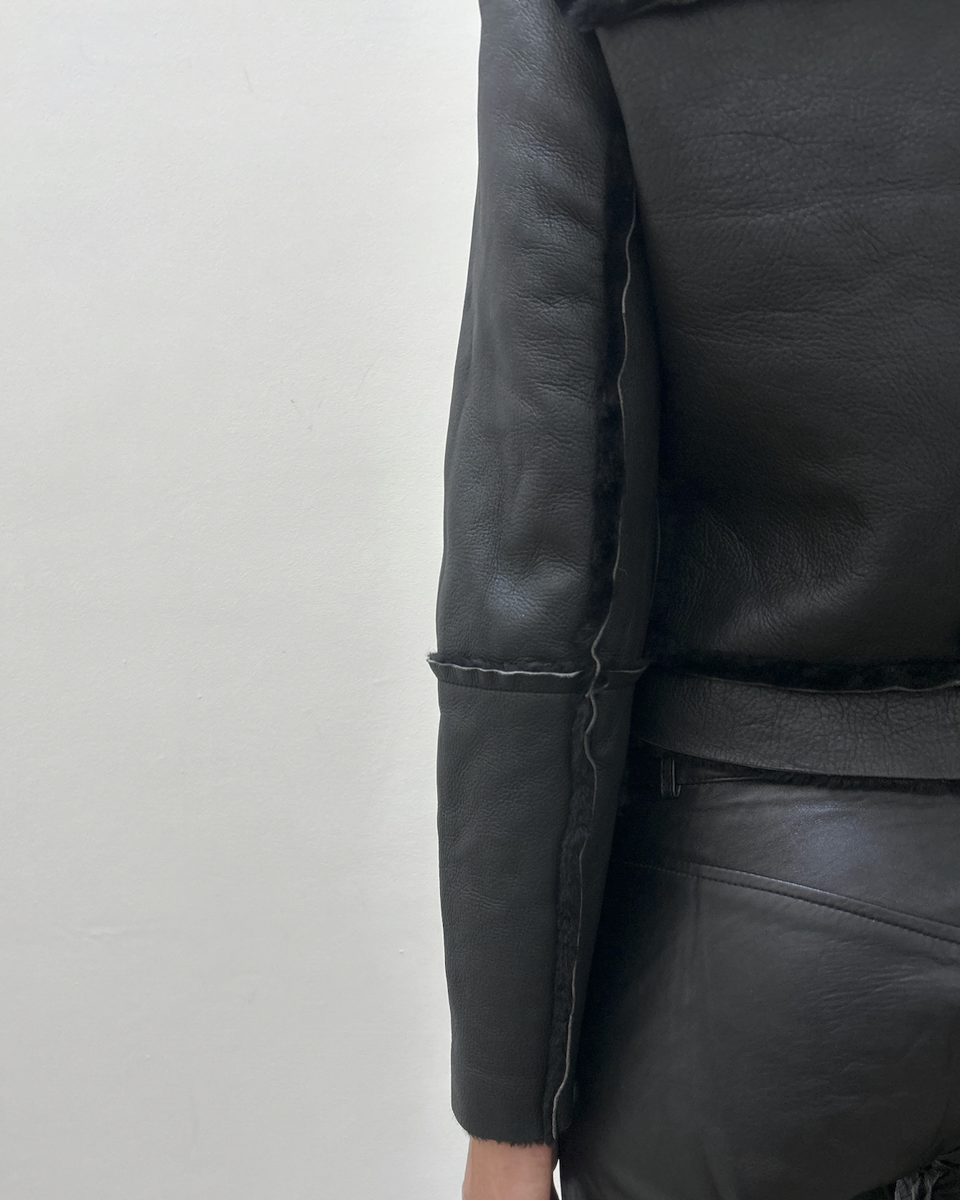 Mouton Shearling Leather Jacket