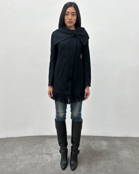 Pinko Wool Fringe Coat