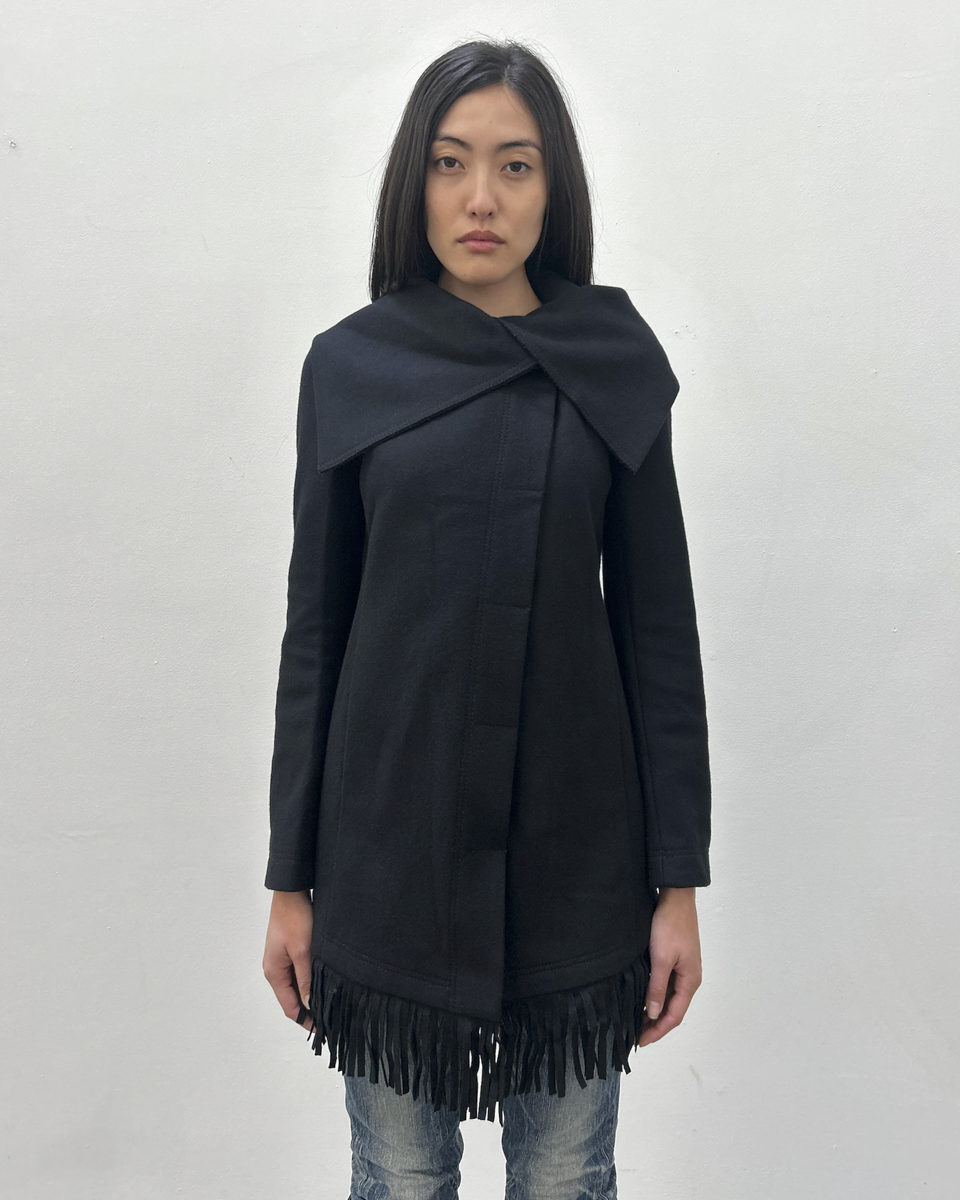 Pinko Wool Fringe Coat