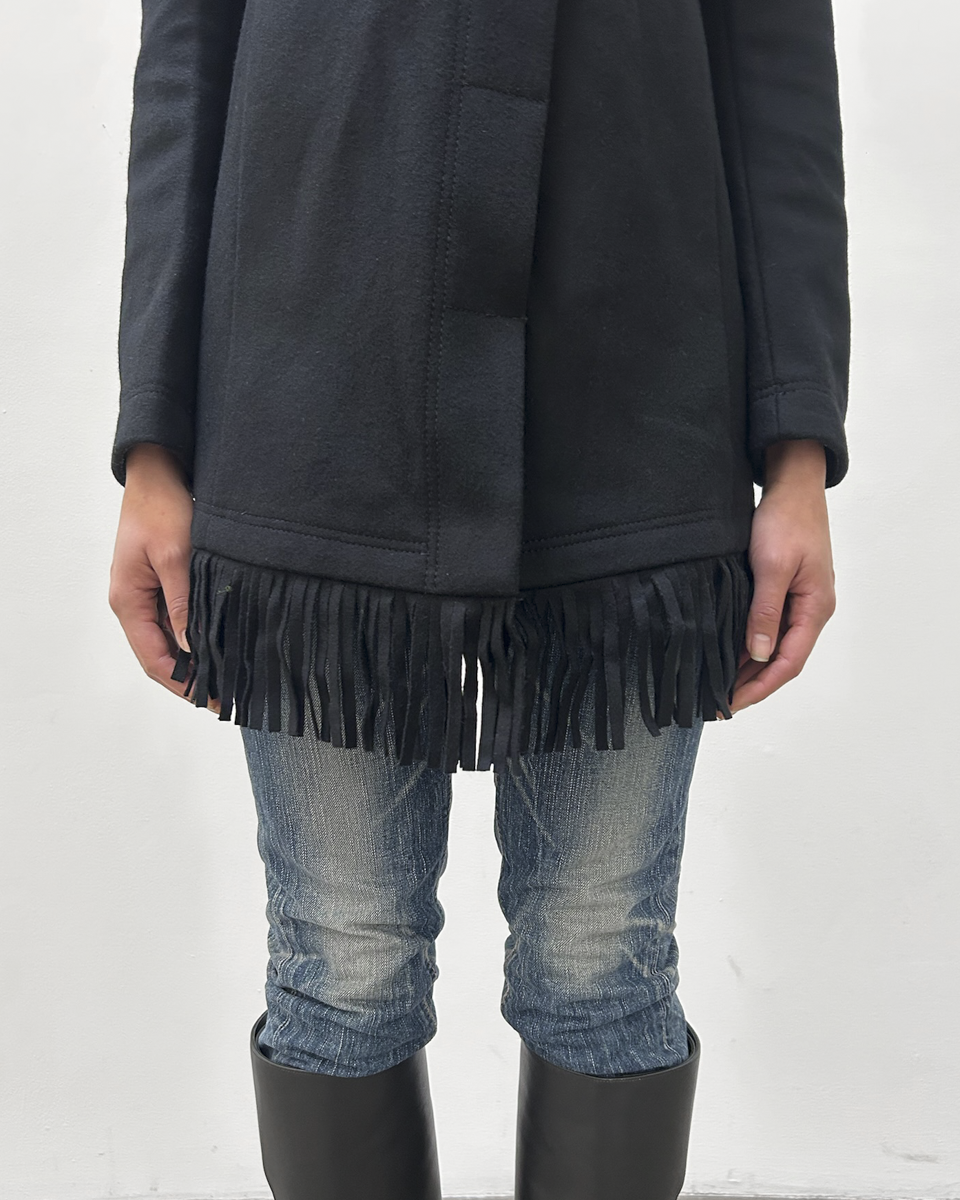 Pinko Wool Fringe Coat