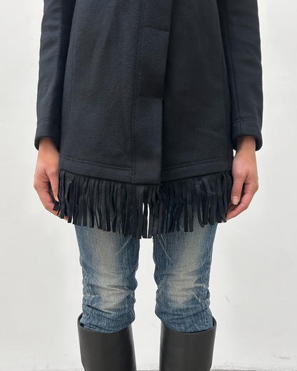 Pinko Wool Fringe Coat