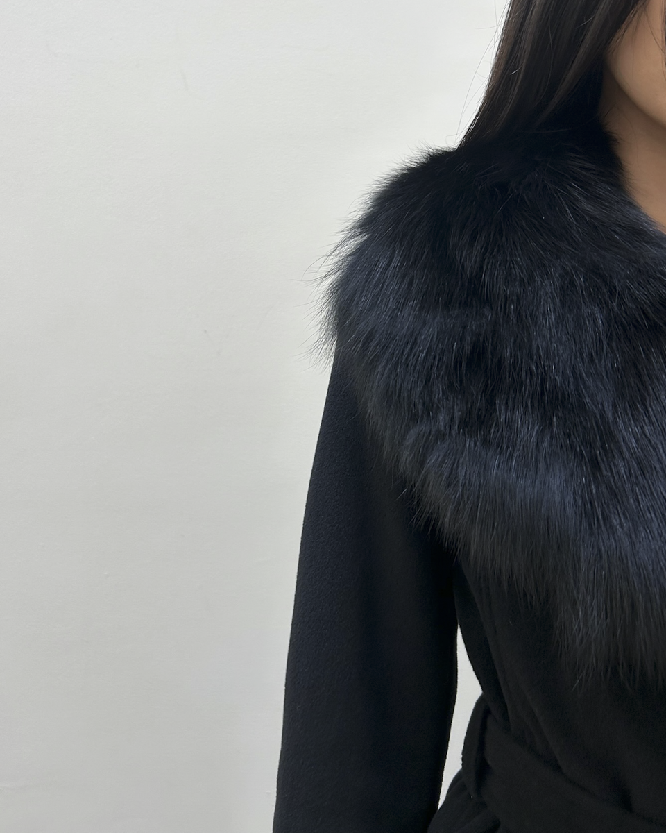 Morgan de Toi Fur Collar Coat