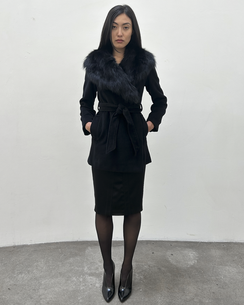 Morgan de Toi Fur Collar Coat