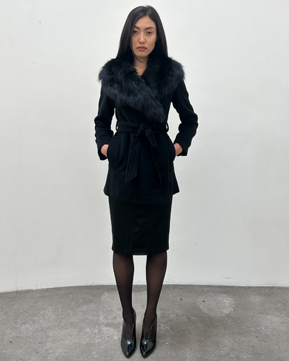 Morgan de Toi Fur Collar Coat