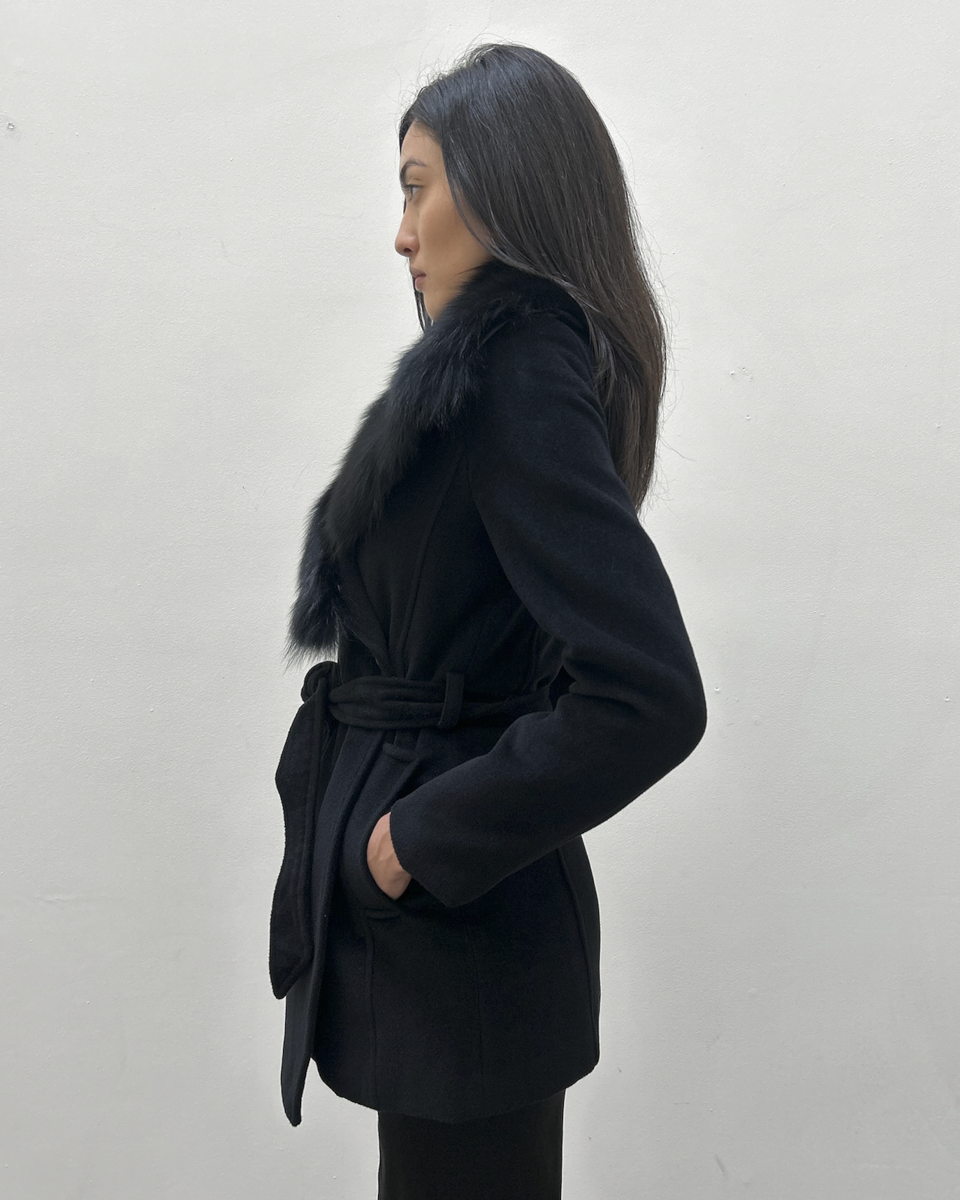 Morgan de Toi Fur Collar Coat