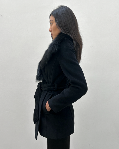 Morgan de Toi Fur Collar Coat