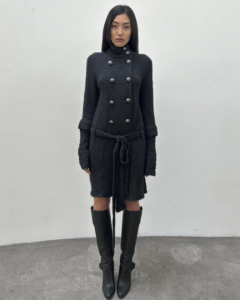 Balenciaga by Nicolas Ghesquière FW2007 Double-Breasted Knit Coat