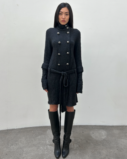 Balenciaga by Nicolas Ghesquière FW2007 Double-Breasted Knit Coat