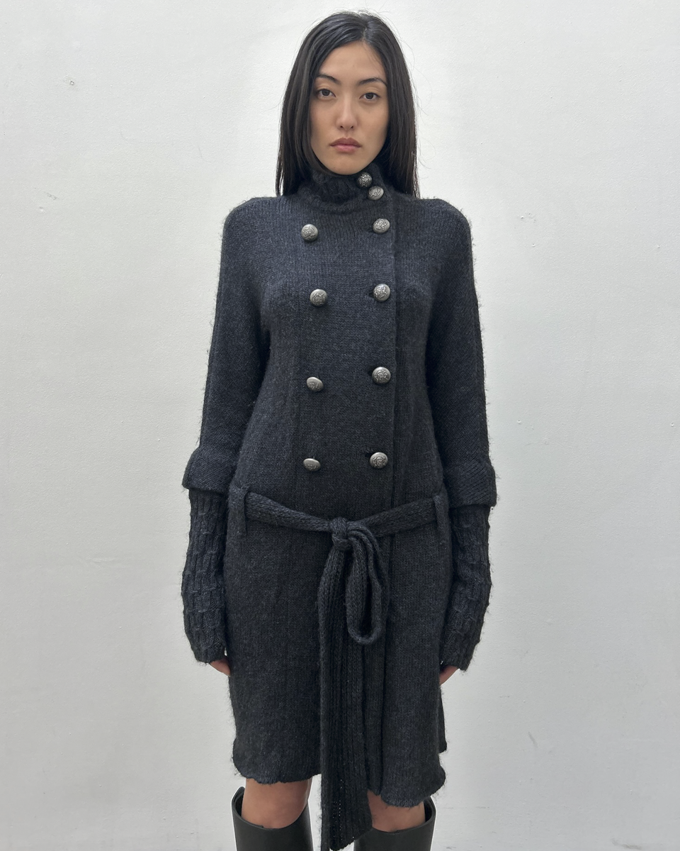Balenciaga by Nicolas Ghesquière FW2007 Double-Breasted Knit Coat