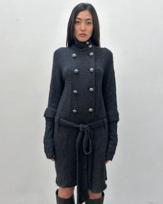 Balenciaga by Nicolas Ghesquière FW2007 Double-Breasted Knit Coat