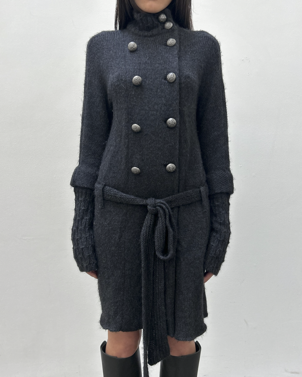 Balenciaga by Nicolas Ghesquière FW2007 Double-Breasted Knit Coat