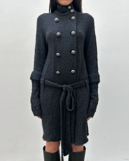 Balenciaga by Nicolas Ghesquière FW2007 Double-Breasted Knit Coat