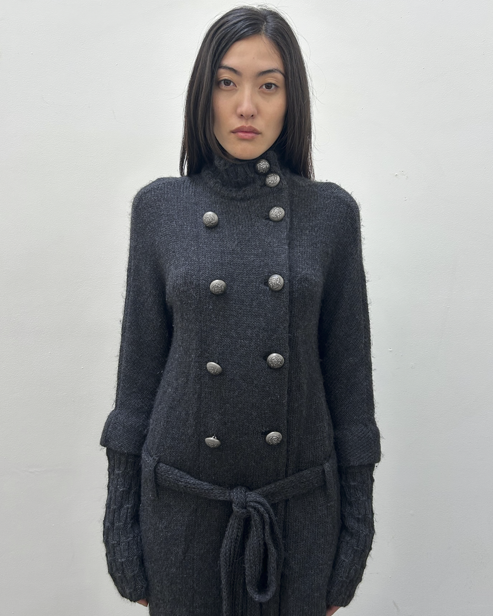Balenciaga by Nicolas Ghesquière FW2007 Double-Breasted Knit Coat