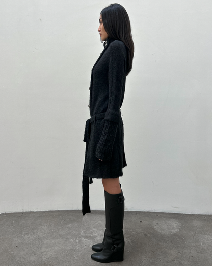 Balenciaga by Nicolas Ghesquière FW2007 Double-Breasted Knit Coat