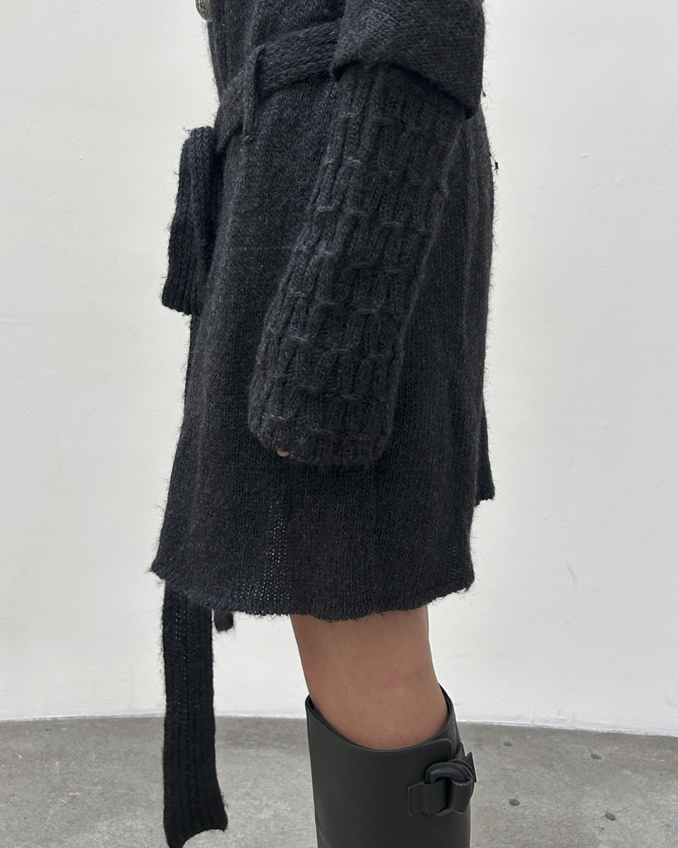 Balenciaga by Nicolas Ghesquière FW2007 Double-Breasted Knit Coat