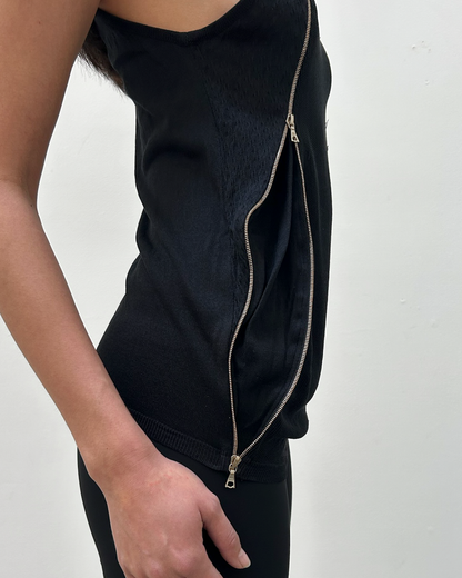 Balenciaga by Nicolas Ghesquière FW2004 Silk Zipper Top